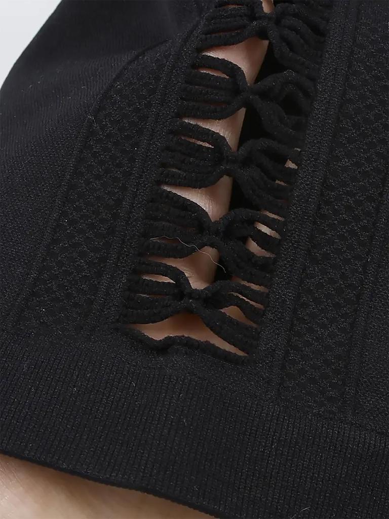 Women's High-Waisted Seamless Butt-Lifting Cutout Yoga Shorts