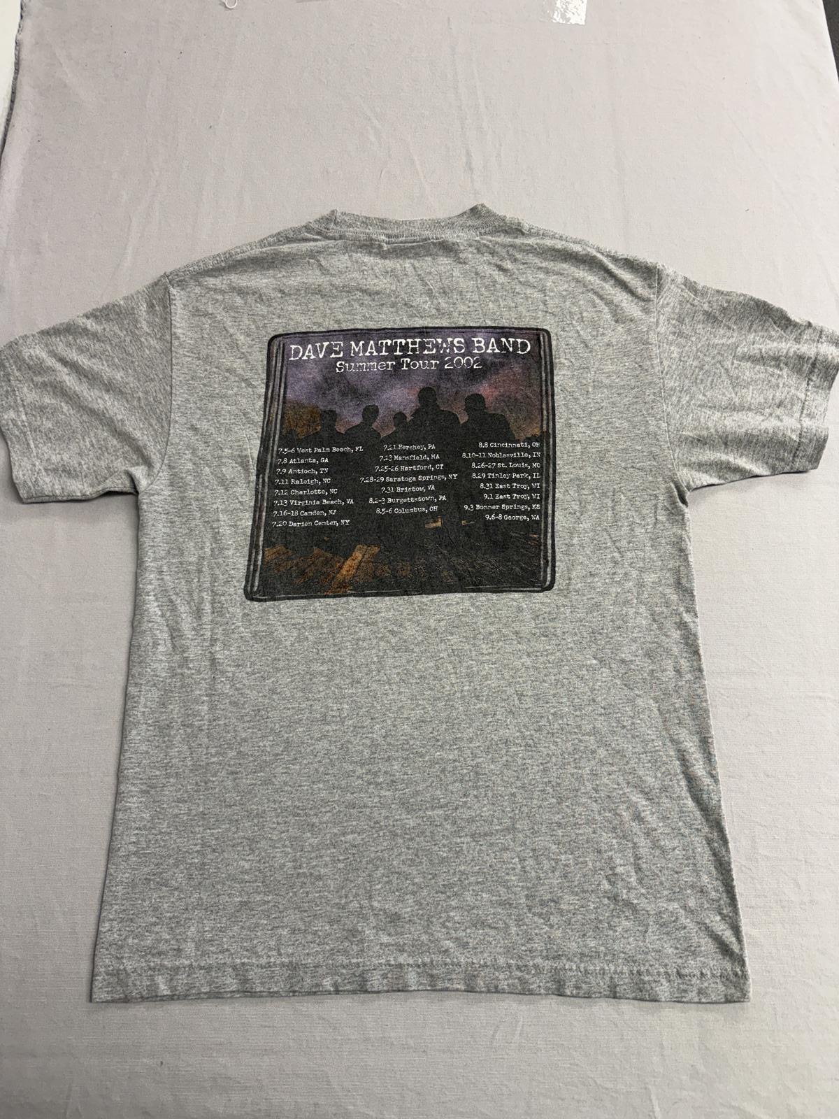Vintage Dave Matthews Band Tour Dates T-shirt DMB 2002 -M S