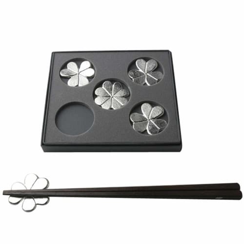 Nousaku Chopstick Rest - Katabami - Set of 5 [100% Tin] 501711