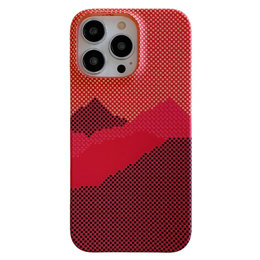 For iPhone 15 Pro Max Case Water Transfer Printing Drop-Proof PC Cell Phone Cover