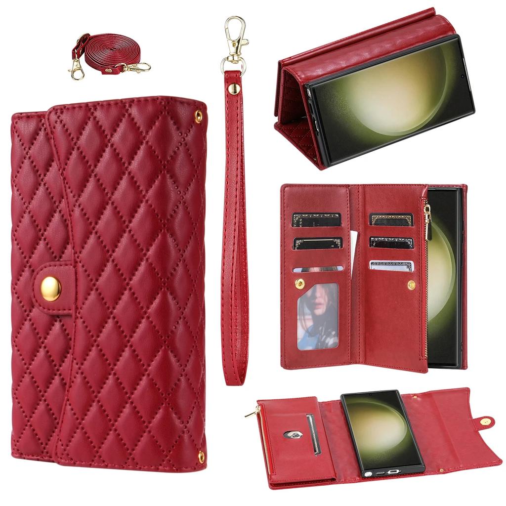 Crossbody Leather Case For Samsung Galaxy A16 A36 A56 A06 A15 A25 A35 A55 A14 A24 A34 A54 A13 A23 A33 A53 A05S A04S Wallet Cover