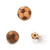 Teakholz Fußball Dekoration mit traditioneller Holzverbindung für Kinderzimmer und als Geschenk