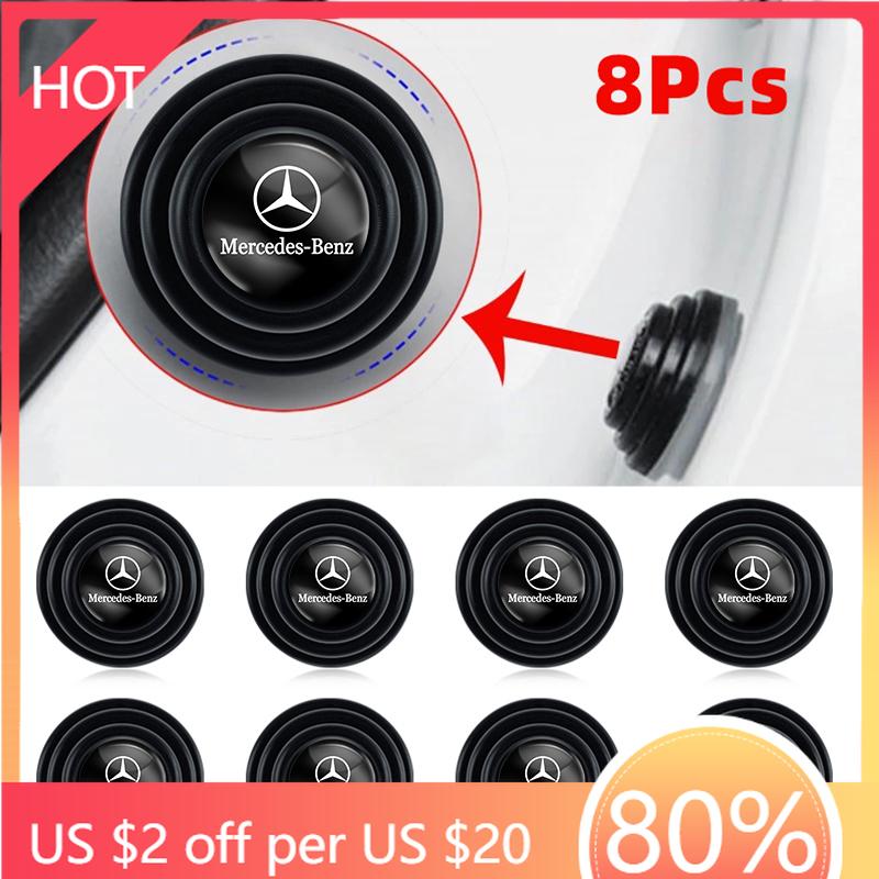 New 2025 Hot 8Pcs Car Door Absorber Shockproof Anti Noise Pad Buffer Gasket For Mercedes Benz AMG W204 W205 W203 W211 W212 W213