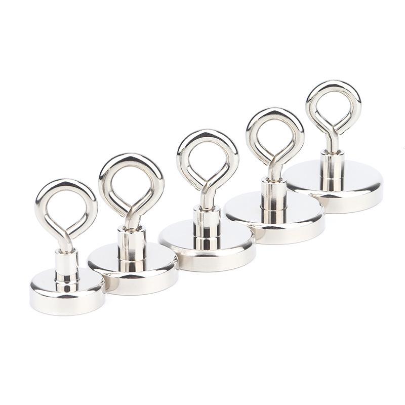 Strong No-Drill Round Magnetic Eyelet Hook with Powerful Suction