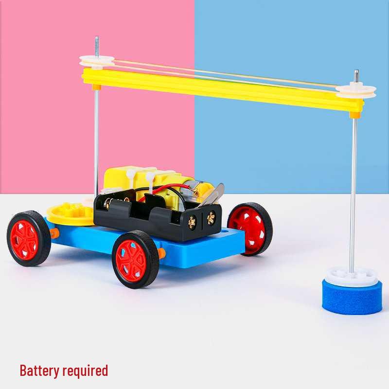 Children s DIY Physics Experiment Kit: Sweeping Robot Electric Toy Car Model