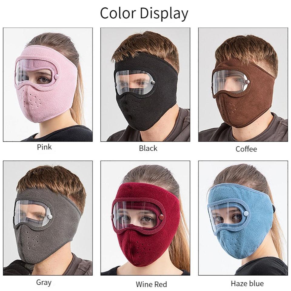 Getinfit Winter Extended Fleece Warm Mask Fleece Riding Windproof High Definition Goggles Hanging Ear Anti Fog And Dust Mask