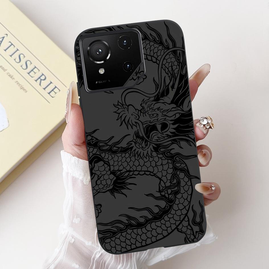 For Asus Rog Phone 9 Pro 5G Case Popular Flower Cartoon Soft Black Silicone Shockproof Cover For Asus Rog Phone 9 FE Phone9 Capa