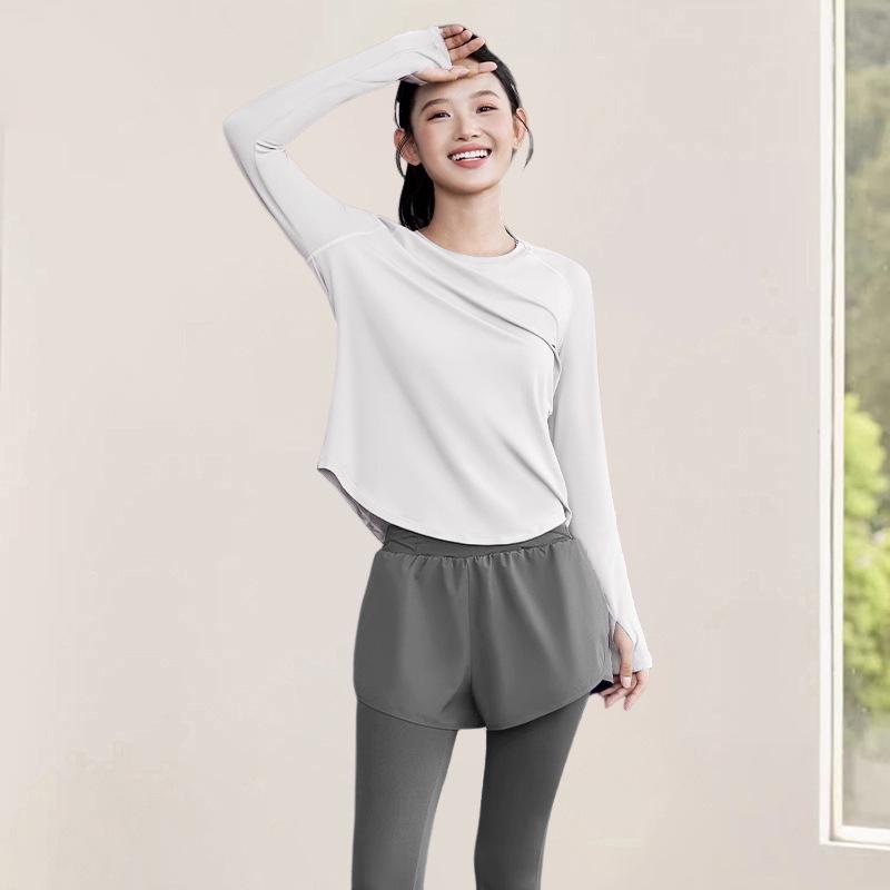 Women's Quick Dry Long Sleeve T-shirt: Slimming, Comfortable, Ideal for Running, Tennis, Badminton, and Casual Sports