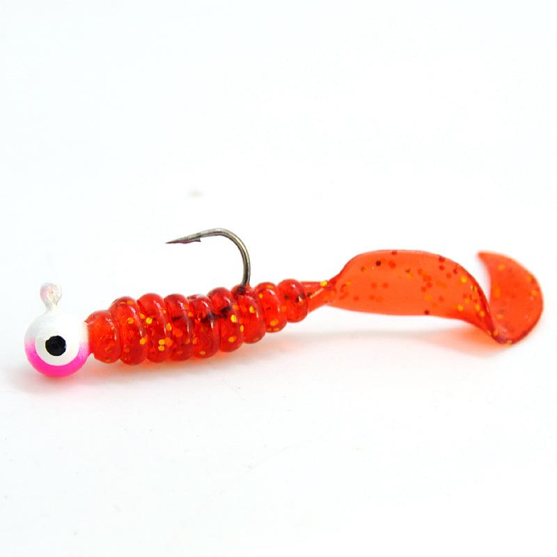 Outdoor Fishing Lead Hook Hanging Biomimetic Soft Insect Bait (20PCS)