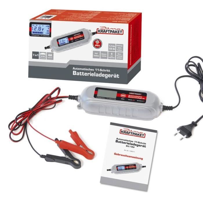 Chargeur de batterie DINO - POWER PACKAGE 6/12V - 4A avec testeur