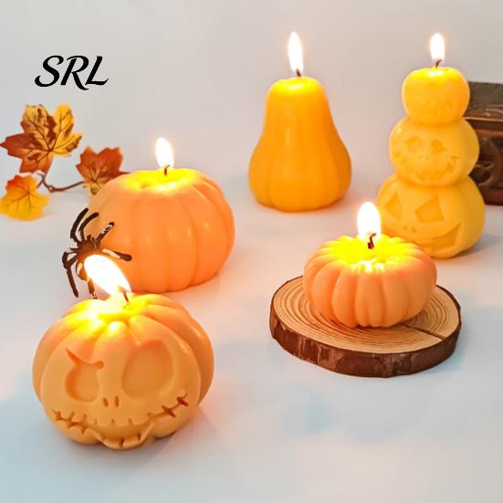 Pumpkin Resin Mold DIY Candle Silicone for Halloween, Handmade Scented Making Mold, Non-stick Crafts Casting Gypsum Cement Clay Epoxy