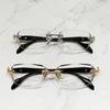 Fashion Rimless Presbyopia Glasses Metal Frame Anti Blue Light Reading Glasses for Men Women