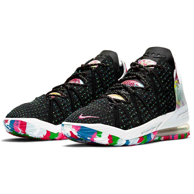 Nike LeBron 18 EP James Gang Unisex Sneaker Schwarz Pink-Blast Multicolor CQ9284-002