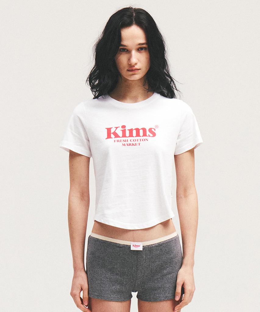 Kimseupeulesikoteunmakes (Unisex) Kims Bam Logo Tee White(Red)
