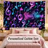 Music General (379) Theme Wall Tapestry Customized With Name Text Personalized Hanging Tapestry For Bedroom Living Room Decor