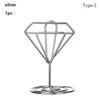 1PC Various Shapes Place Card Holder Table Metal Table Numbers Holder Paper Menu Clips Romantic Photo Holder Desktop Decoration