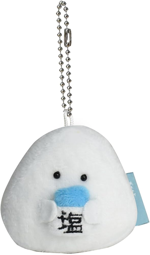 

Ippinsha Gyutto Salt Mascot Plush Mini Chain Gift 47176 Onigiri-san Onigiri-san