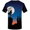 Men's Wolf Mountain 3d Print Summer Casual T-shirt With Stunning Graphic Design