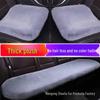 Winter Rabbit Plush Car Seat Cushion Set - 3-Piece No-Back Design for Single Seats