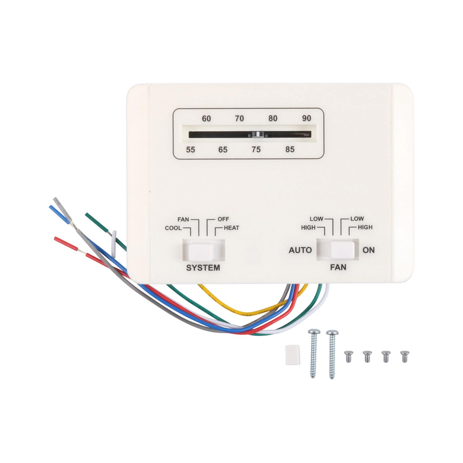 

RV Thermostat Heat Cool Control Wall Heating/Cooling Control Temperature Regulation Replace Single Stage for 7330F3852