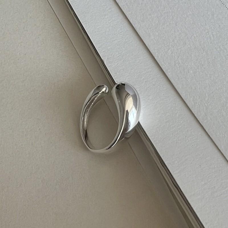 Geometric Water Drop Adjustable Ring - Versatile, Simple Style for Women Open Adjustable