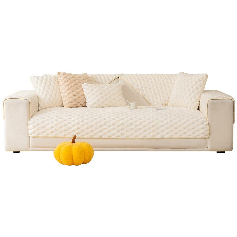 Winter Cream Wind Plush Thickening Sofa Cushion Non-Slip Seat Cushions Sofa Cover Backrest Cover Towel