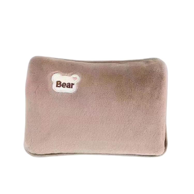 

Electric Hand Warmer Bag EU Plug Rechargeable Reusable Hand Warmer For Abdomen Hands Warm Pocket Hot Water Injection Heating Bag EU коричневий