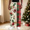 Men's Street Casual Loose Fit Comfortable Athletic Pants with Christmas Print