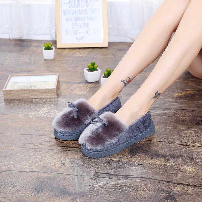 Plush Women Home Indoor Slippers with Fur Warm Fashion Female Ladies Winter Slippers Cotton Winter Women Shoes Ghn8