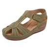 Summer New Women's Plus Size Hollow Out Sandals Stitched Wedge Heel Hollow Casual Shoes