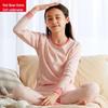 Hodohome Girls' Pure Cotton Printed Thermal Pajama Set