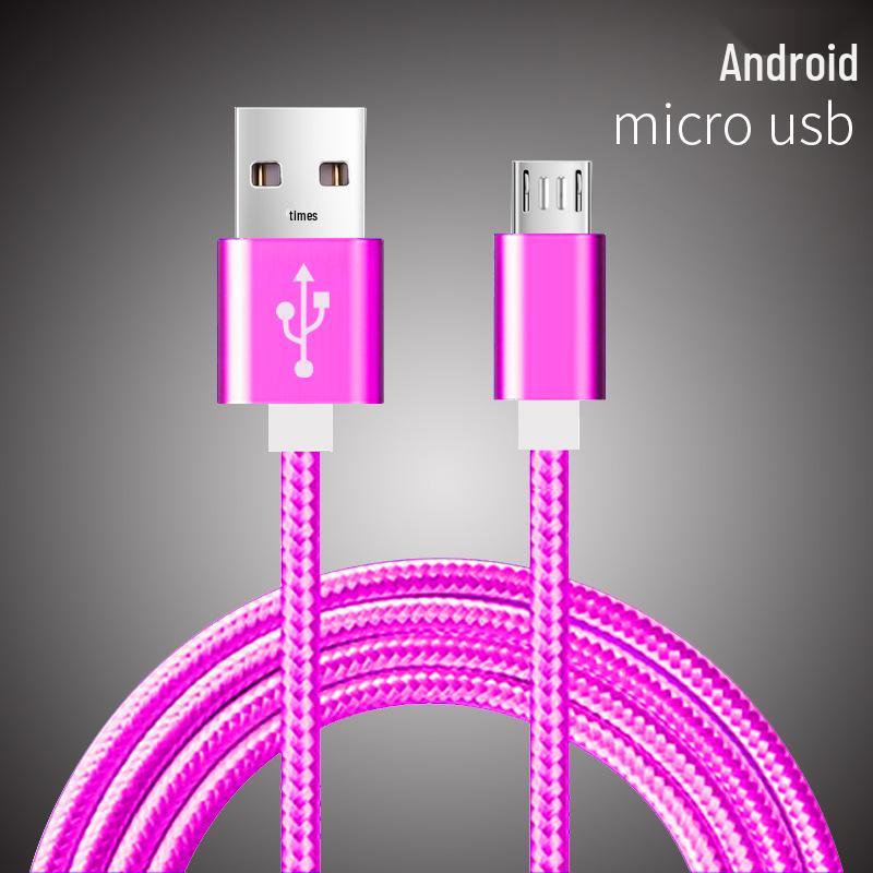 Braided Type-C Fast Charging Nylon Cable for Android - Durable and Tangle-Free