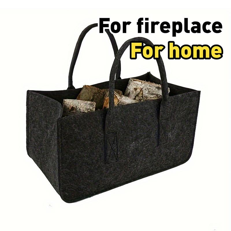 Felt Firewood Handbag Carrier Log Tote Bag Fireplace Log Carrier Holders Woodpile Bag Fire Wood Carrying Felt Storage Organizer