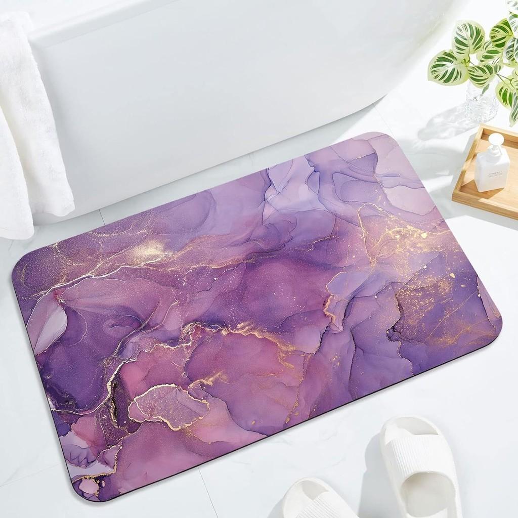 Waterproof Polyester Shower Floor Mat With Quick Dry Features For Bathroom And Entryway