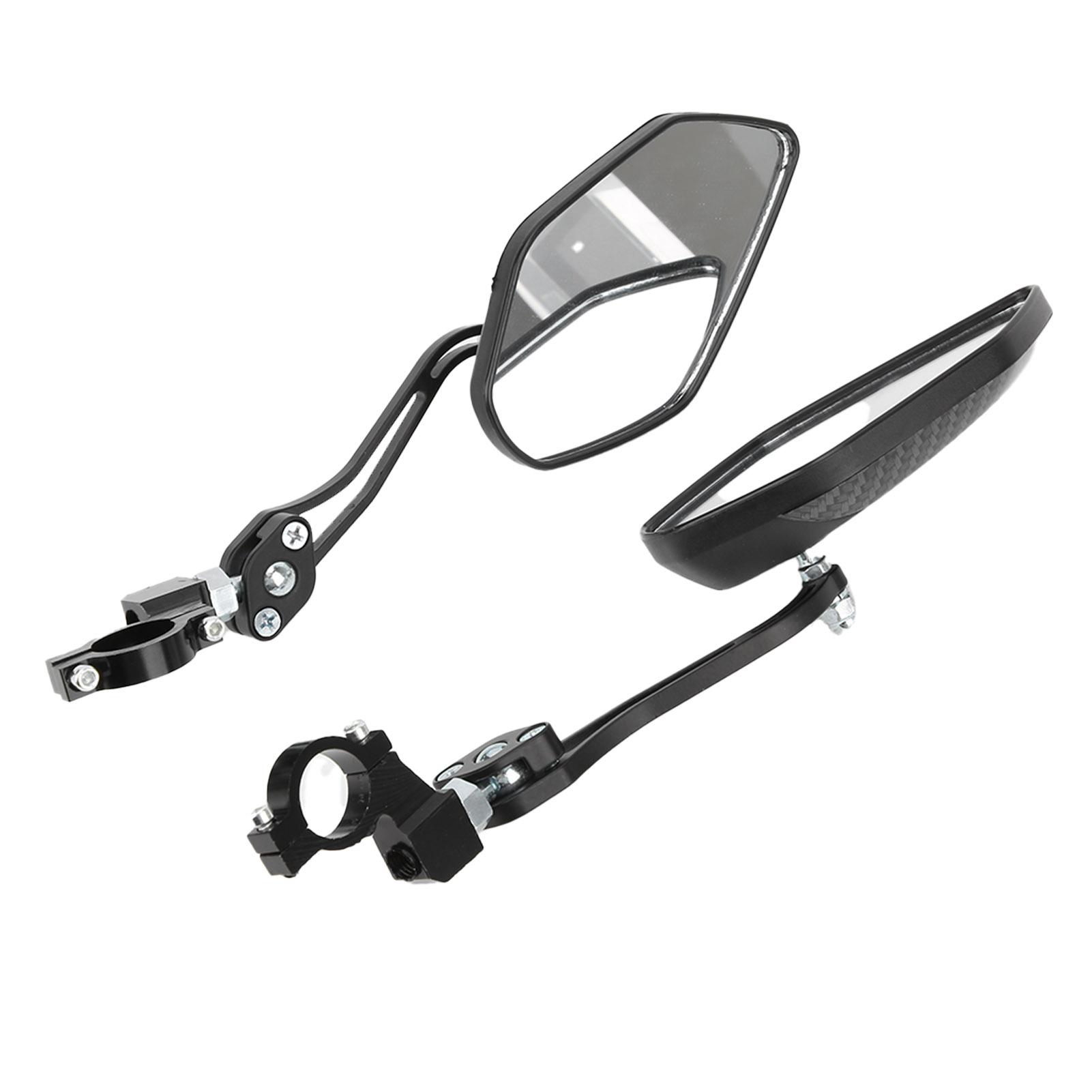 

2pcs Bike Mirrors Adjustable Black Aluminum Alloy Bike Rear View Mirror for Mountain Bike Electric Bike Motorcycle