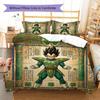 Dragon Ball Mural Pattern Bedding Quilt Set Quilt Cover Pillowcase Home Decoration Birthday Gift (1 * Duvet Cover + 2 * Pillowcase, Without Core)