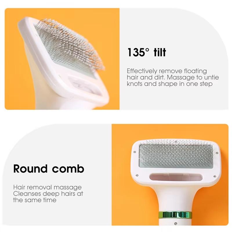 T02C!Pet Hair Dryer Withslicker Brush Grooming Tool Forpet Furry Drying Blower,Pet Grooming Essentials EU Plug