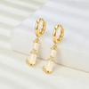 925 Sterling Silver Zircon Buckle Earrings For Women Fashion Exquisite Student Girlfriend Jewelry Accessories Party GiftGood product