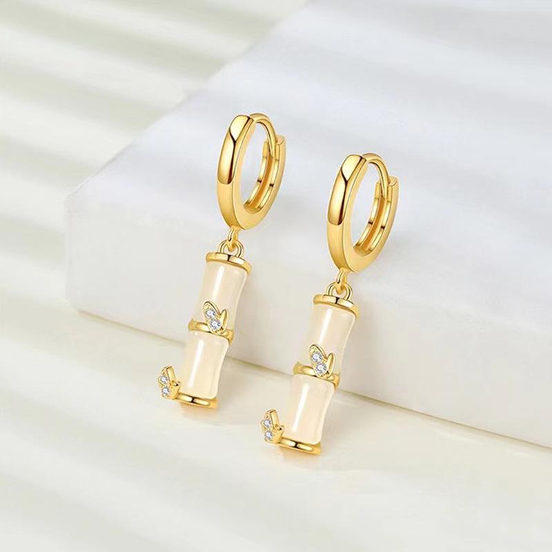 925 Sterling Silver Zircon Buckle Earrings For Women Fashion Exquisite Student Girlfriend Jewelry Accessories Party GiftGood product