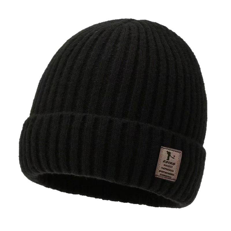 Winter fleece hat warm knitted windproof ear protection pullover hat men's wool thickened cold-proof bag head warm hat