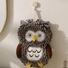 Chenille Hand Towel Owl Design Decorative Washcloth Hangable Rag Chenille Quick Dry Hand Towels For Bathroom For Hotel Home Kids