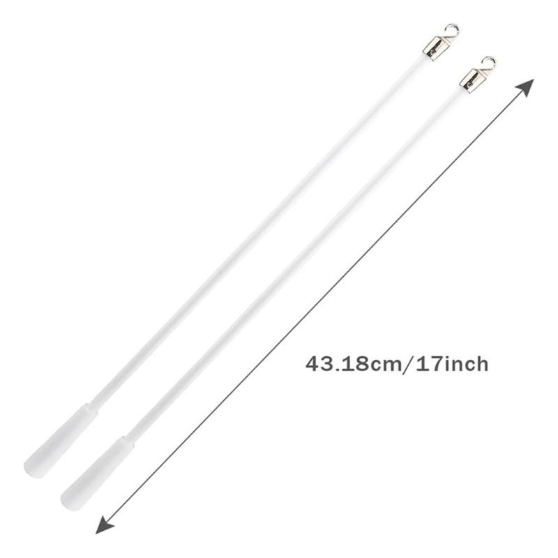 1Set Clear Blind Rods 43cm with Rotates Hooks for Home and Office Window Decoration Vertical Blinds Replacement