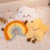 Minimalist style star pillow, cute sun cloud plush toy, bedside waist pillow, sleeping doll