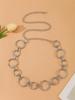 European & American Versatile Waist Chain Dress with High-end Metal Rings - Elegant Ladies' Accessory