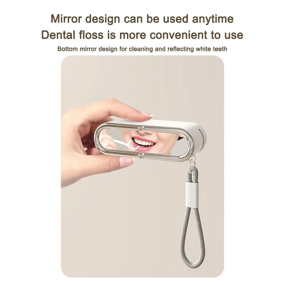 Oral Care Automatic Ejectable Floss Dispenser Press-on Floss Storage Box  Daily Use