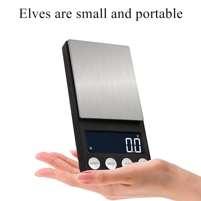 Handheld Digital Scale 500g/0.1g 200g/0.01g Balance Weighing Scale Electronic Kitchen Scale Stainless Steel Tray Jewelry Scale