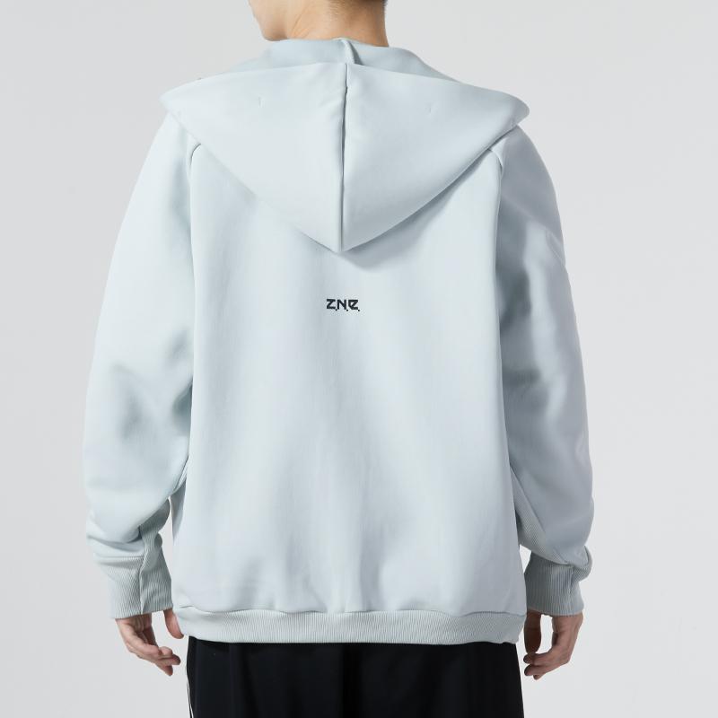 adidas SS24 Z.N.E. Hoodie Jacket With Solid Color Logo Men Sportswear Light-Grey IQ1378