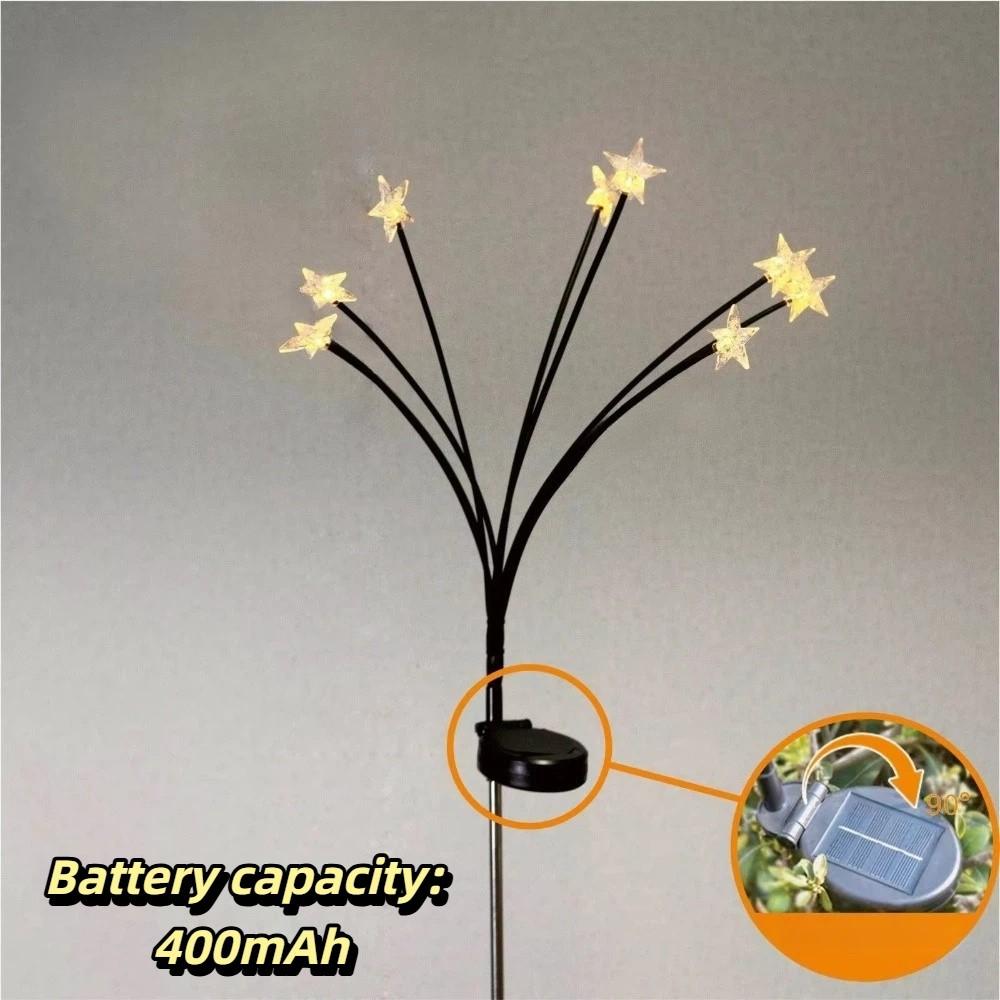 Waterproof Solar LED Lights Firefly Style Soft Flickering Glow Star Stake Lights Solar Powered Ground Stake Design