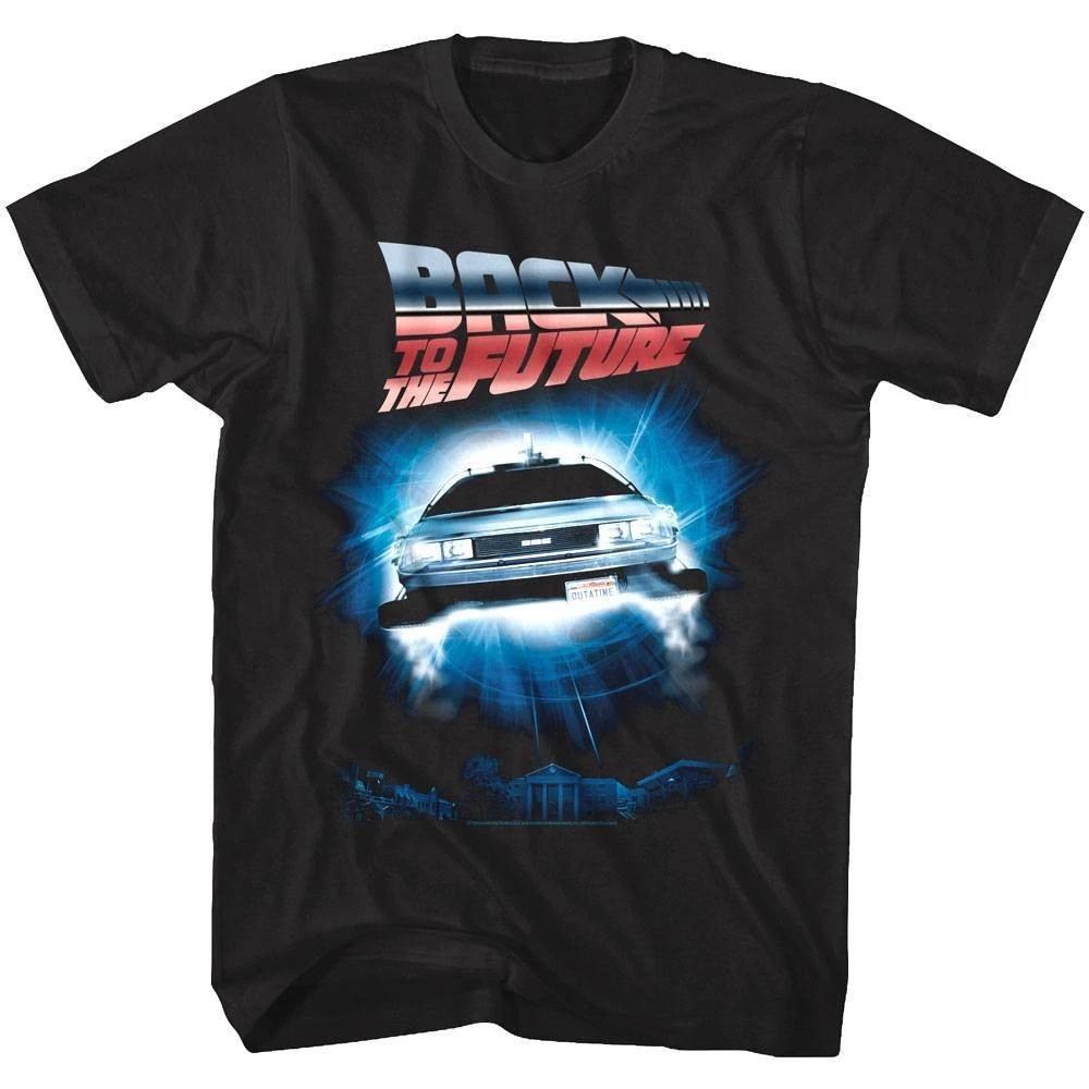 Back to The Future DeLorean Flying Car Men s T Shirt S