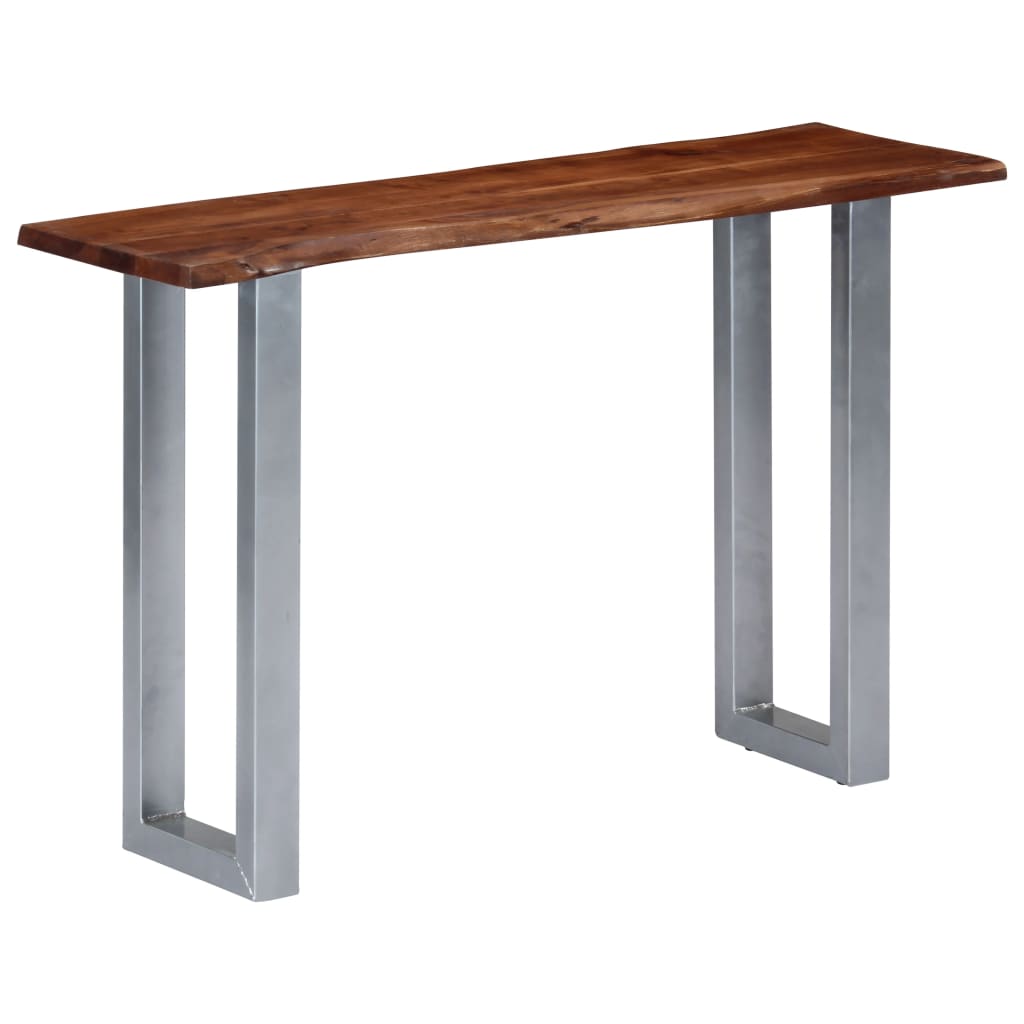Console Table 115x35x76 cm Solid Acacia Wood and Iron